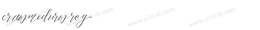 crawmodurw reg字体转换